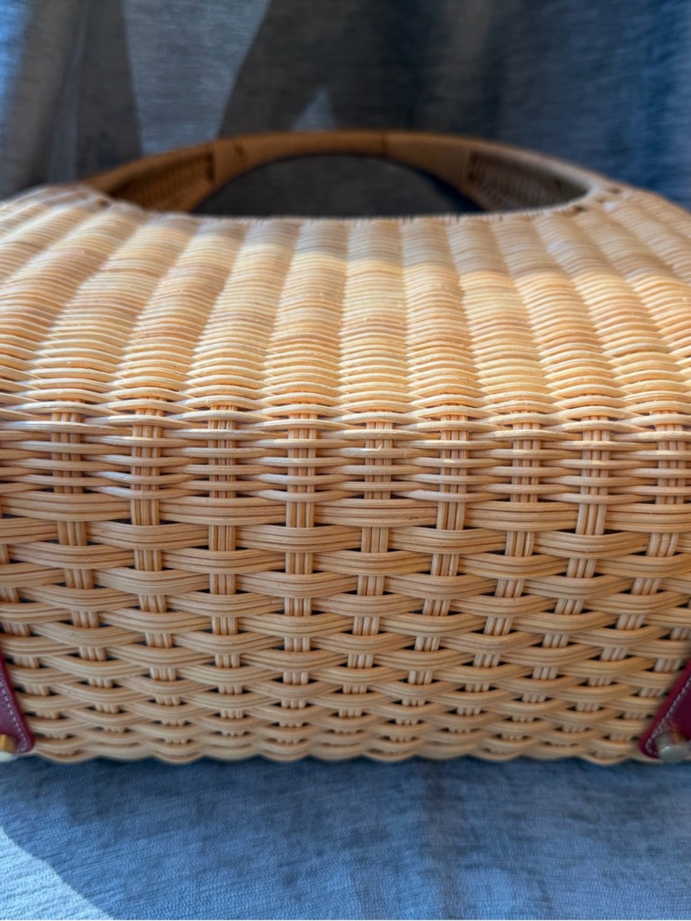 J. McLaughlin Woven Shoulder Bag in Natural Tan - Picture 6 of 7